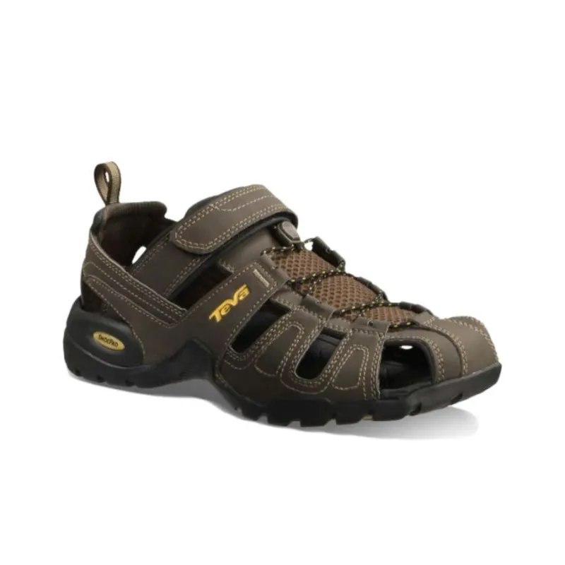 Teva Breathable And Wear resistant River Trekking Shoes Men's Brown Black-2