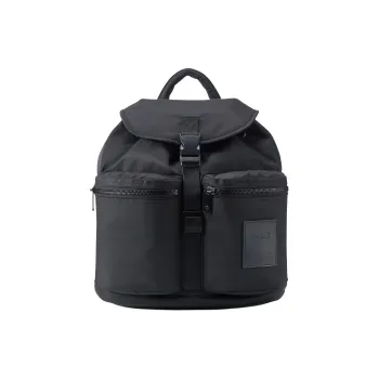 PORTER Nylon With Fabric Metal And Leather Backpack Medium Size Unisex Black