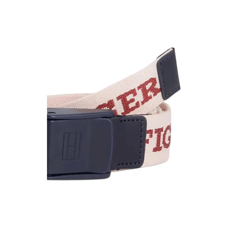 Tommy Hilfiger Letter Decoration Plate Buckle Leather Belts Kids' Multicolor-1