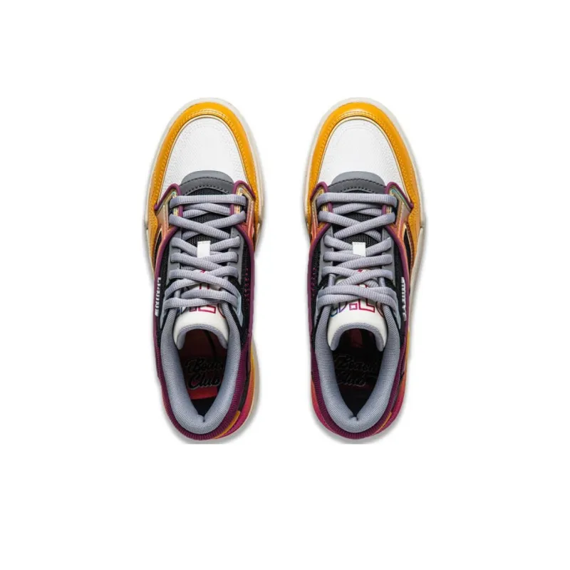 LINING 001 BTC Skateboard Shoes Men Low Top Sub Orange/Black/Ivory-3