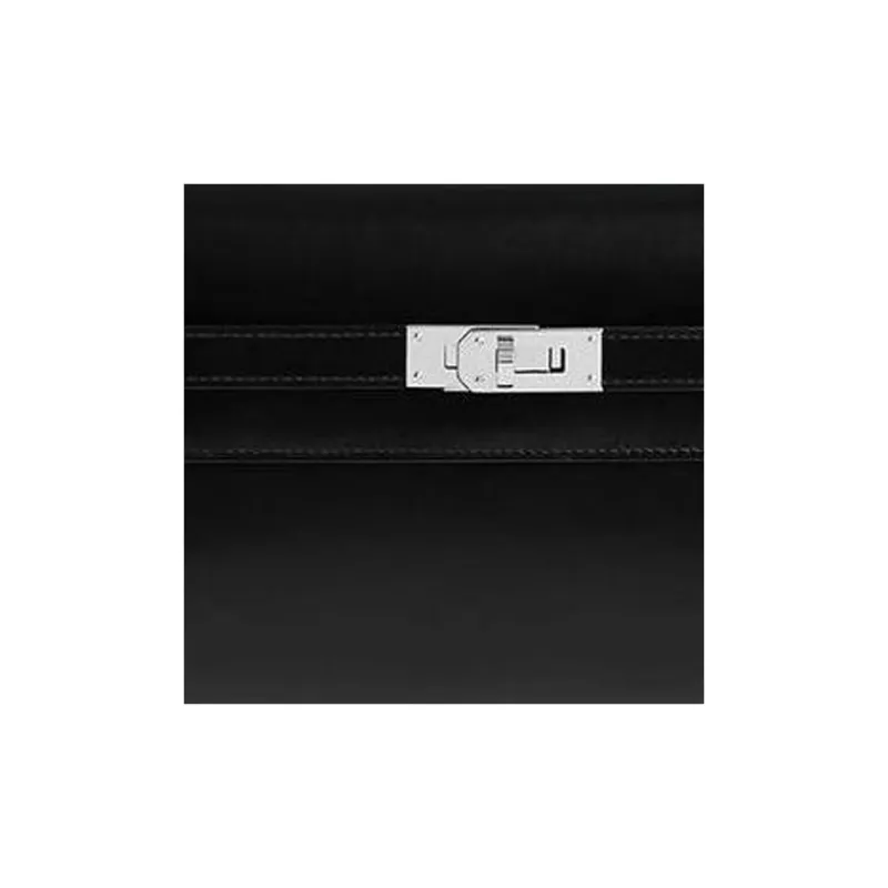 HERMES Kelly To Go Box Calfskin Wallets Handheld Shoulder Bag Crossbody Bag Women's 89 Noir Black-5