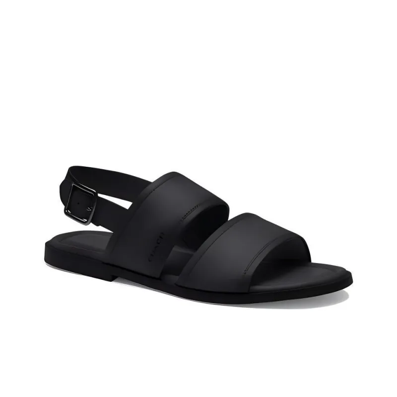 COACH One Strap Sandals Men's Black-2