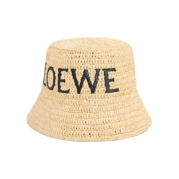 LOEWE Raffia Fiber Bucket Hats Women's Natural