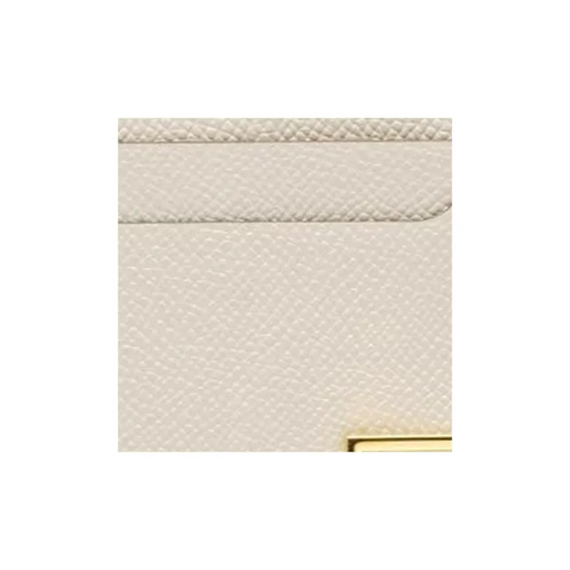 Delvau Alpina Calf Grain Calfskin Card Holder Small Size Women's Sesame-Colored-3