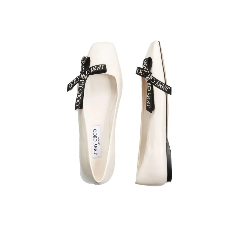Jimmy Choo Veda Logo-bow Ballerina Pumps-3