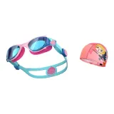 Set: Light Pink Octopus Swim Goggles+Dream Game Swimming Cap