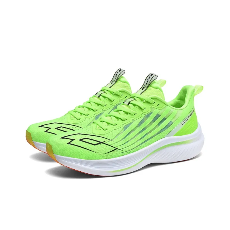 LOTTO Cushioning Anti Slip And Wear Resistant Low Top Marathon Running Shoes Men's Neon Green-2