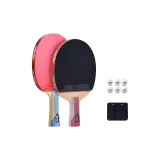 [Double Rackets Clothing Sets]Six-Star 1 Horizontal 1 Straight/Includes 6 Pcs Star-Grade Balls+Racket Cover