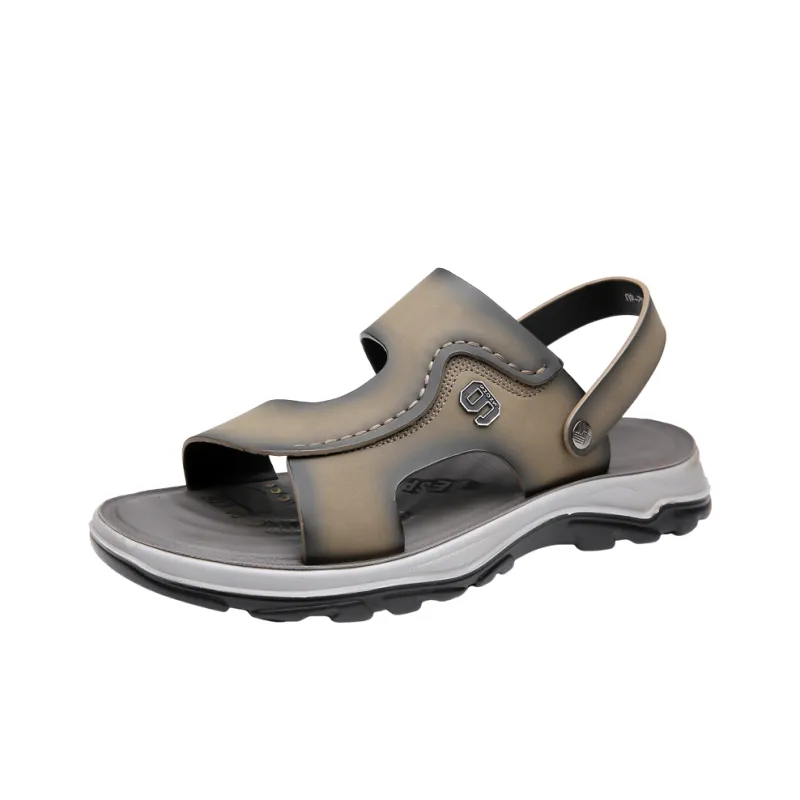 PAMATE Beach Sandals Men Brown/Gray-10