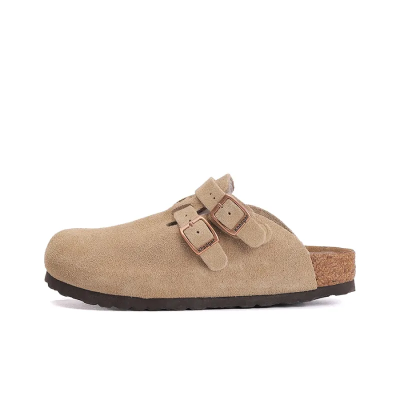 Khadgar Mules Slip on Shoes With Partial Coverage, Reversible, Birkenstock, Cork Soft Sole Closed Toe Slippers Unisex-10