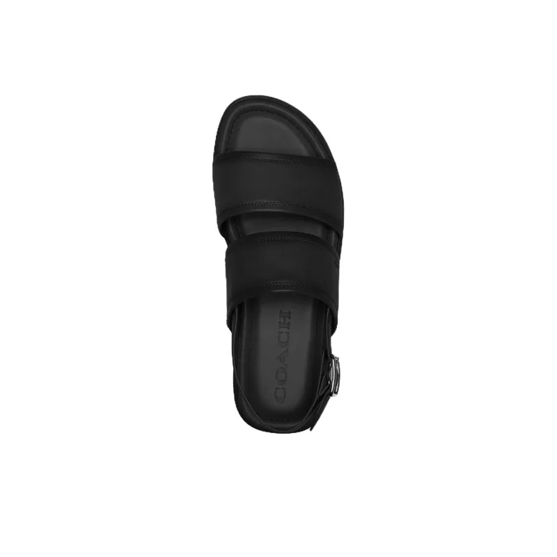 COACH One Strap Sandals Men's Black-3