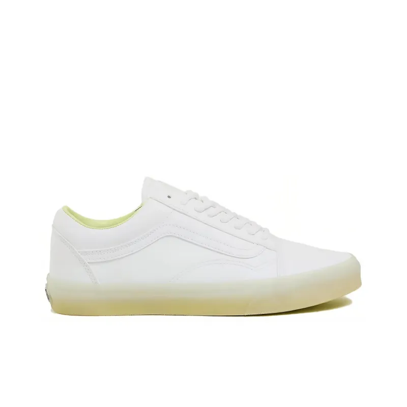 Vans Old Skool Cushioning Wear-Resistant Low-Top Skateboard Shoes Unisex White Green-1
