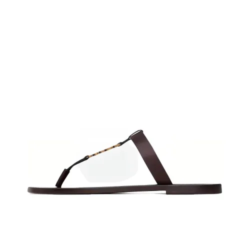 SAINT LAURENT Cassandre Logo Plaque Slides
