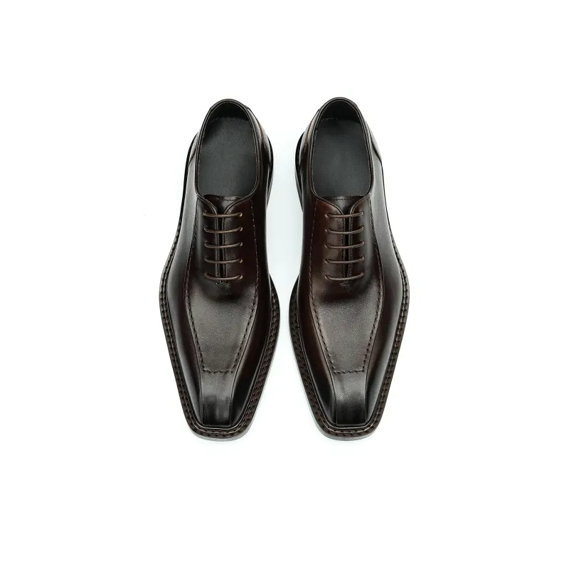 ASTON M.JAZZ Dress Shoes Men Low Top Black/Coffee-10