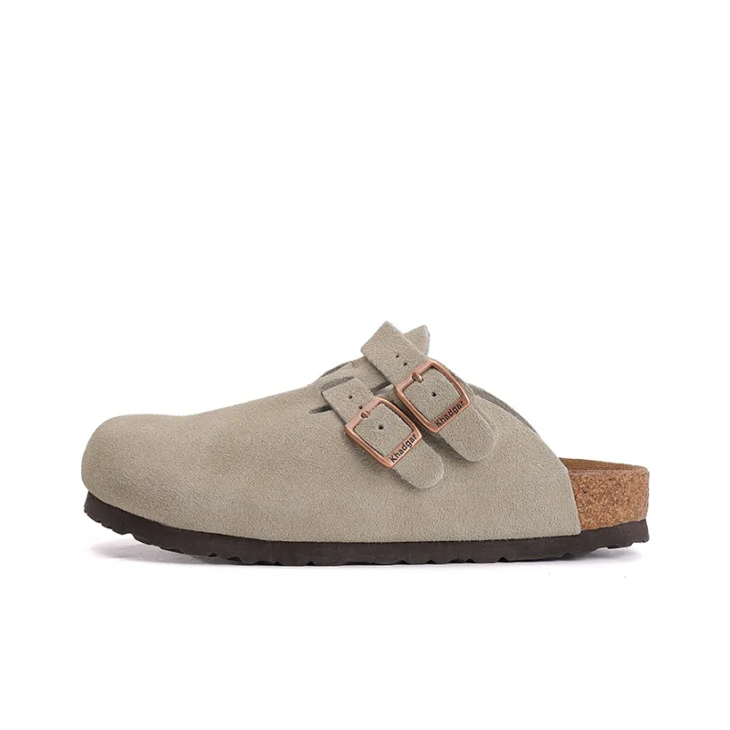 Khadgar Mules Slip on Shoes With Partial Coverage, Reversible, Birkenstock, Cork Soft Sole Closed Toe Slippers Unisex-16
