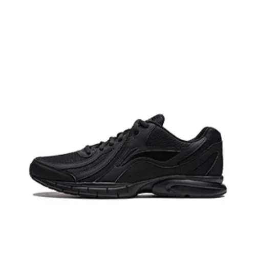 LiNing Anti-Slip Wear-Resistant Low-Top Running Shoes Men's Black
