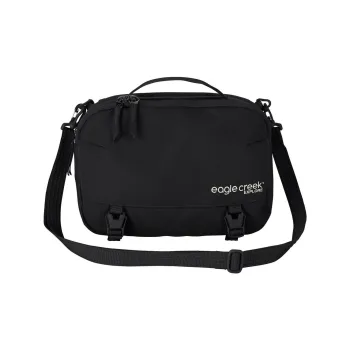 EAGLE CREEK Polyester Messenger Bag, Portable Crossbody Bag, Shoulder Bag Mini Unisex Black