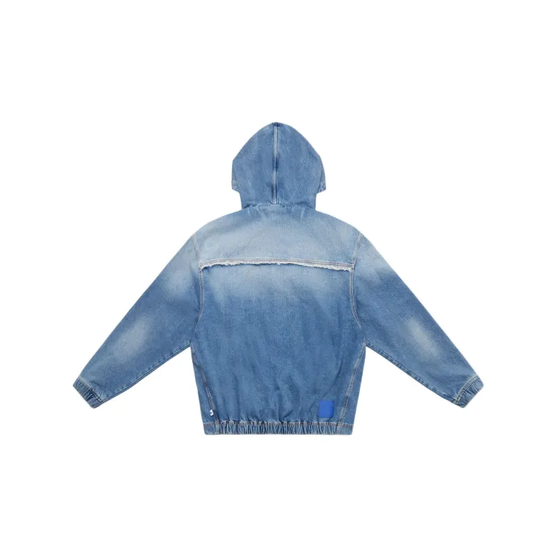 Marcelo Burlon County Of Milan Fringed Denim Hooded Jacket-1