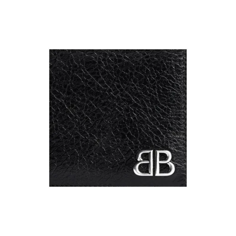 Balenciaga Sheepskin Card Holder Regular Men's Black-2