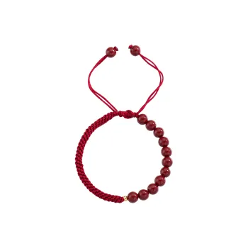MIDNIGHT MOMENT Reconstructed Cinnabar Jade Bracelets Unisex