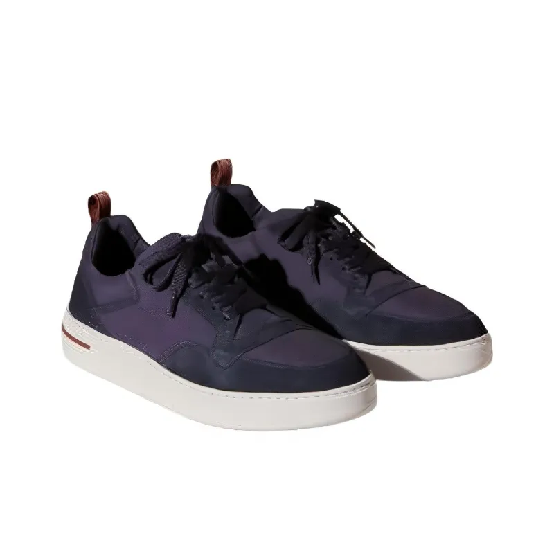 Loro Piana Newport Low Top Skateboard Shoes Men's Marine Blue-2