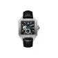 Silver Case Black Dial Black Strap