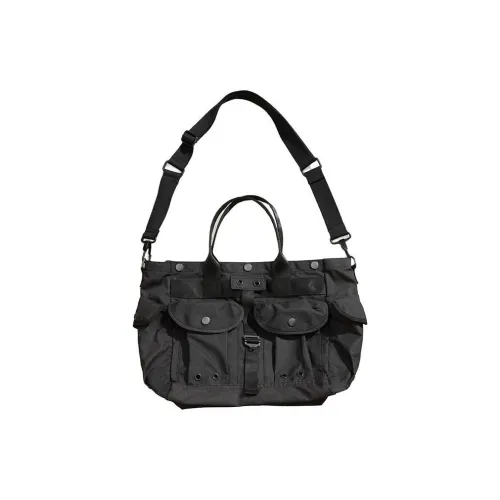 MADEN Polyester Portable Camera Crossbody Bag Laptop Bag Tote Messenger Bag Shoulder Bag Large Size Men's Black
