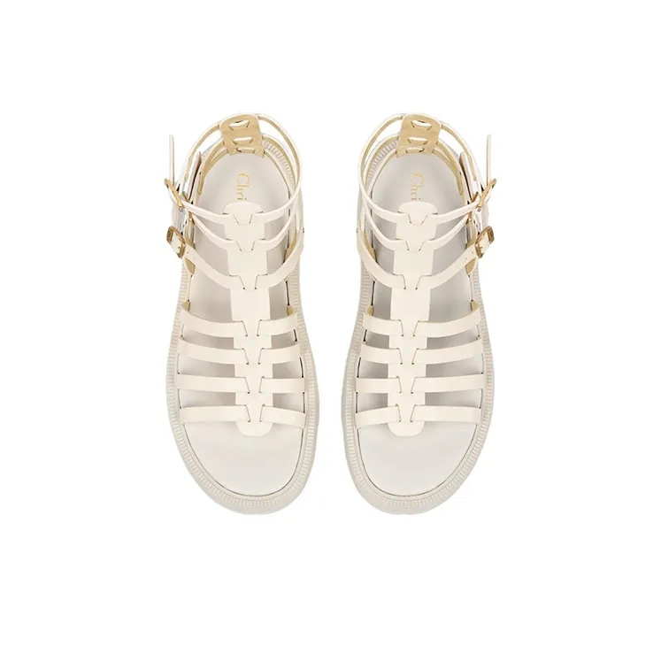 DIOR Bay Roman Sandals Women's White-3