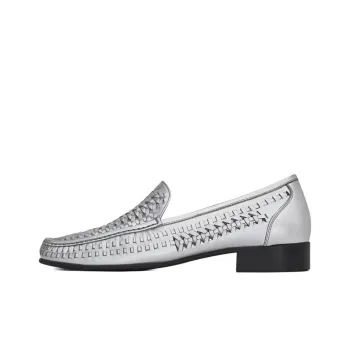 SAINT LAURENT Swann Men's Casual Shoes Men Low Top Silver Gray
