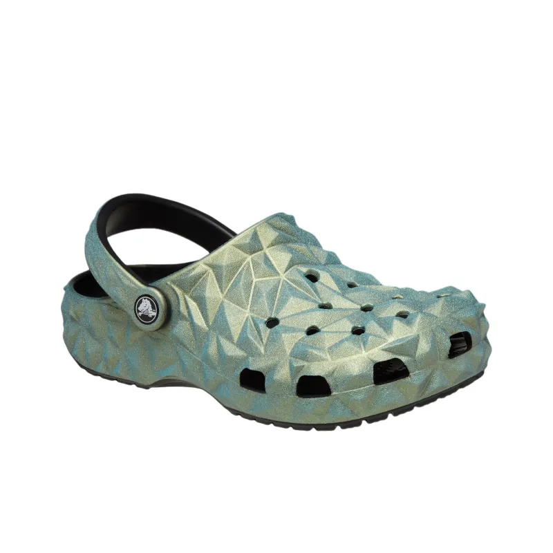 Crocs Classic Iridescent Geometric Clog 'Green'-2