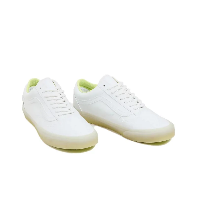 Vans Old Skool Cushioning Wear-Resistant Low-Top Skateboard Shoes Unisex White Green-2