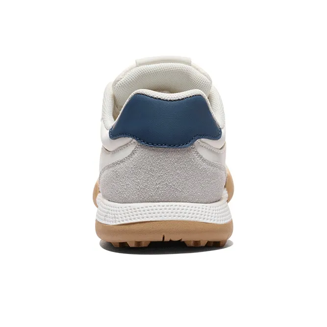 Warrior Low Top German Army Trainers Casual Shoes Unisex Beige Dark Blue-3
