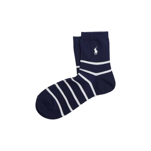 Polo Ralph Lauren SS24 Mid-Calf Socks Men's 1 Pack Dark Blue
