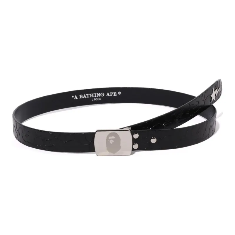 Bape Neon Camo Narrow Leather Belt-0