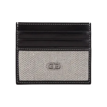 PEDRO Cow Leather Card Holder Regular Men's Black/Light Umber