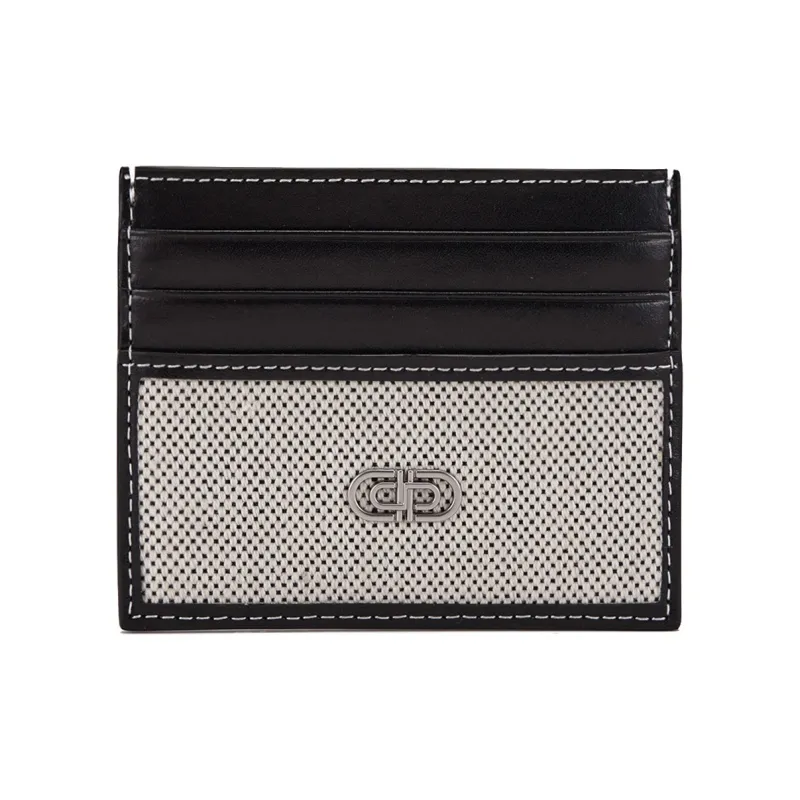 PEDRO Cow Leather Card Holder Regular Men's Black/Light Umber-0