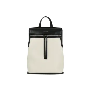 STAR TOWN Microfiber Synthetic Leather Laptop Bag Backpack Tubas Unisex Black And White Mousse/Birch Tea Gray