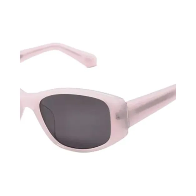 Fakeme Plate Frame Irregular Shape Sunglasses Unisex Pink-2