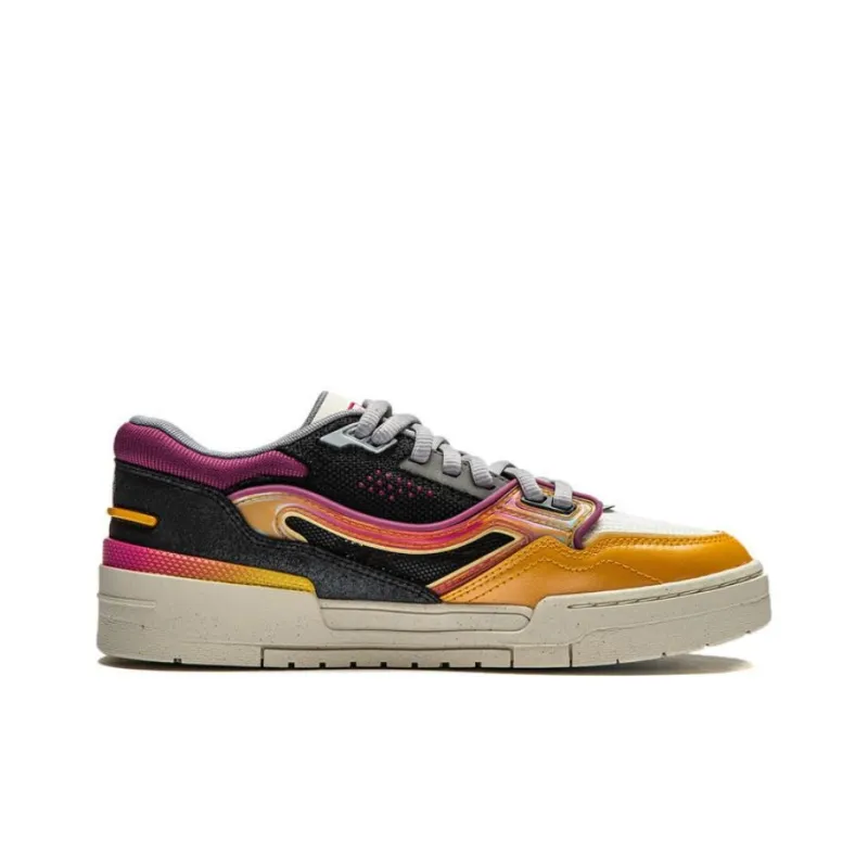 LINING 001 BTC Skateboard Shoes Men Low Top Sub Orange/Black/Ivory-1
