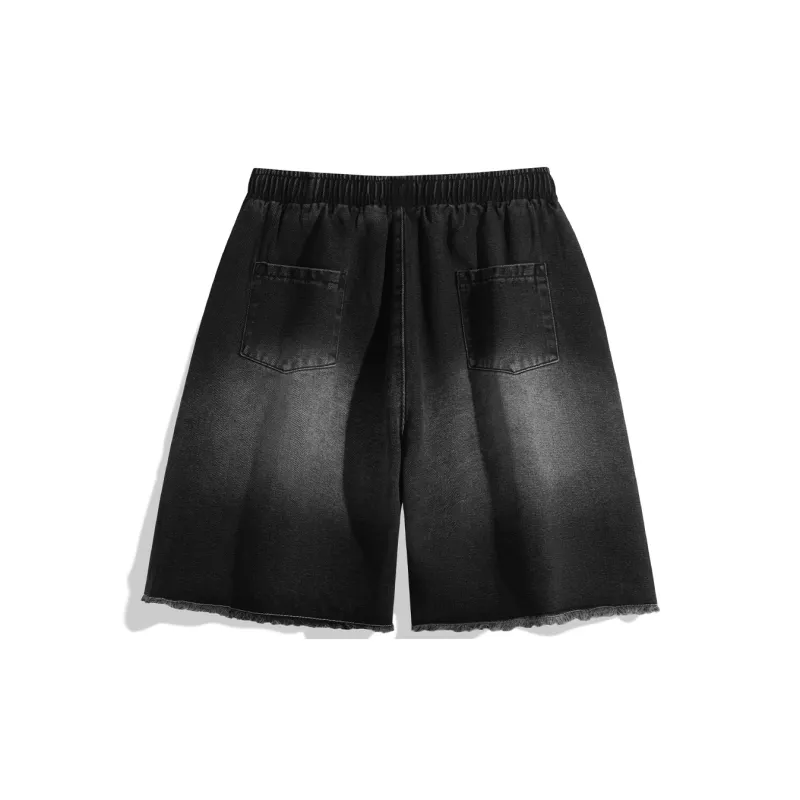 NOTFORMAD Denim Shorts Unisex Gray-1