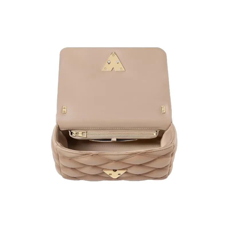 LOUIS VUITTON Sheepskin One Shoulder Handbags Medium Size Women's Light Brown-2