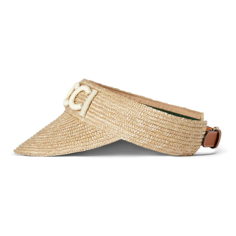 GUCCI Straw Sun Protection Hats Unisex Yellow-1