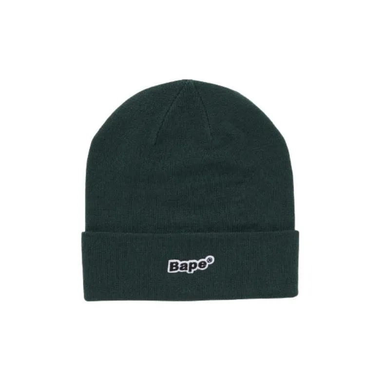 A BATHING APE Bape patch Knitted Beanie-5