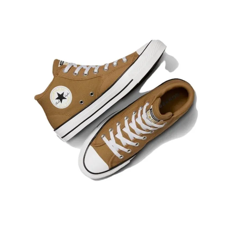 Converse All Star Malden Street Anti Slip Wear Resistant Mid Top Canvas Shoes Unisex Brown-3