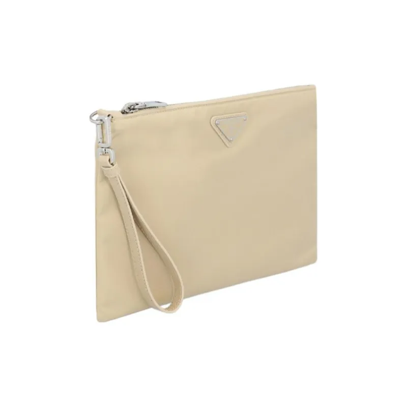 PRADA Leather Clutch Regular Women's Yellow-1