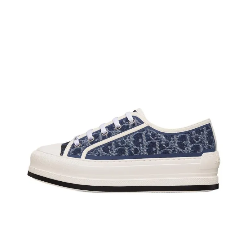 DIOR Walk'n'Dior Platform Shoes Low Top Skateboard Shoes Women's Blue-0