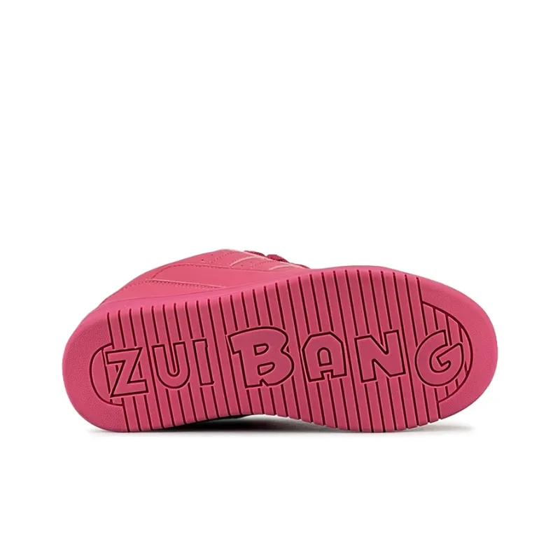 ZUIBANG Puffy Shoes Wear Resistant Low Top Skateboard Shoes Women's Dragon Fruit Red-5