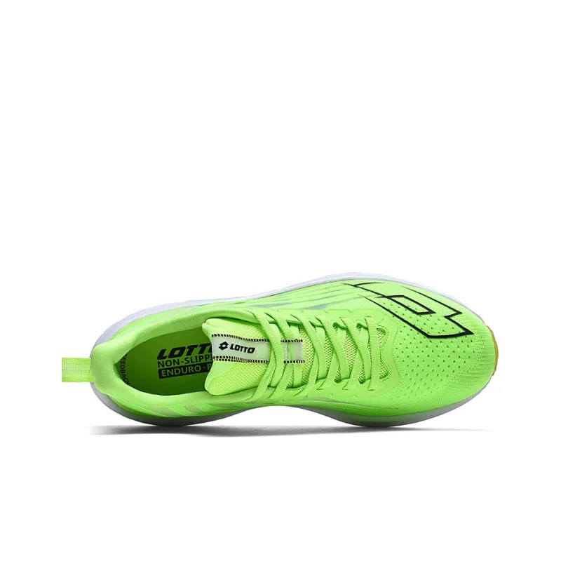 LOTTO Cushioning Anti Slip And Wear Resistant Low Top Marathon Running Shoes Men's Neon Green-1
