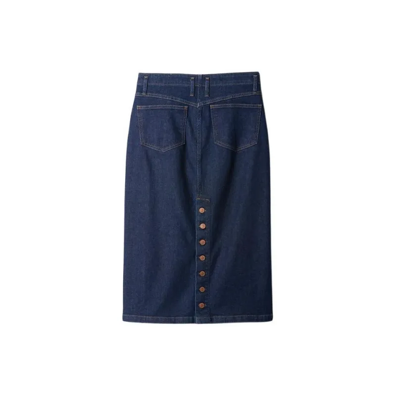 GAP Denim Long Skirts Women's Dark Blue-1