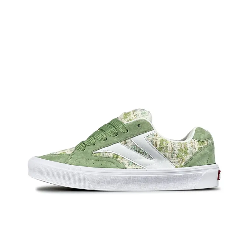 VFDF Chanel Inspired Puffy Shoes Wear Resistant Slip Resistant Low Top Skateboard Shoes Women's Matcha Green-0